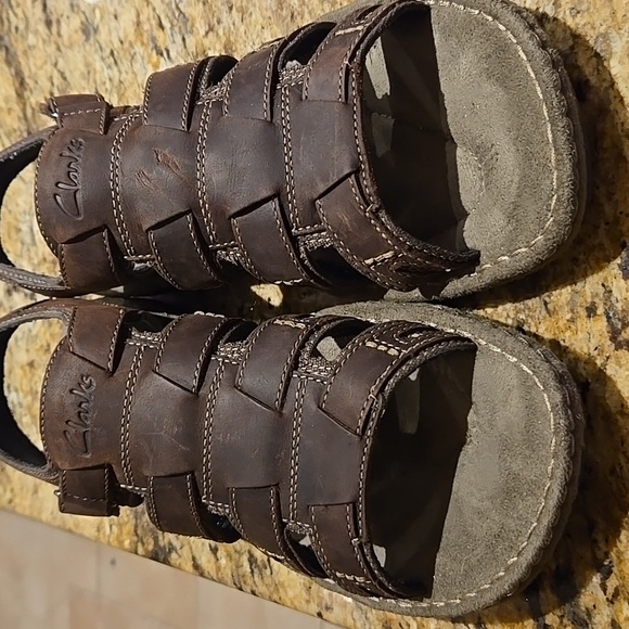 Mens, Clark's Gladiator Sandals, Leather, Brown, Size 11M - Picture 6 of 7